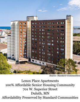 STANDARD COMMUNITIES MAKES SECOND AFFORDABLE HOUSING INVESTMENT IN MINNESOTA IN A MONTH